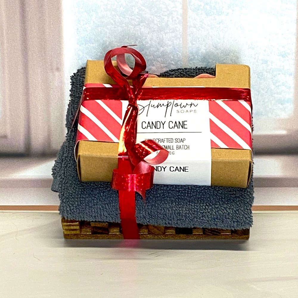 Candy Cane SOAP and DISH GIFT SET